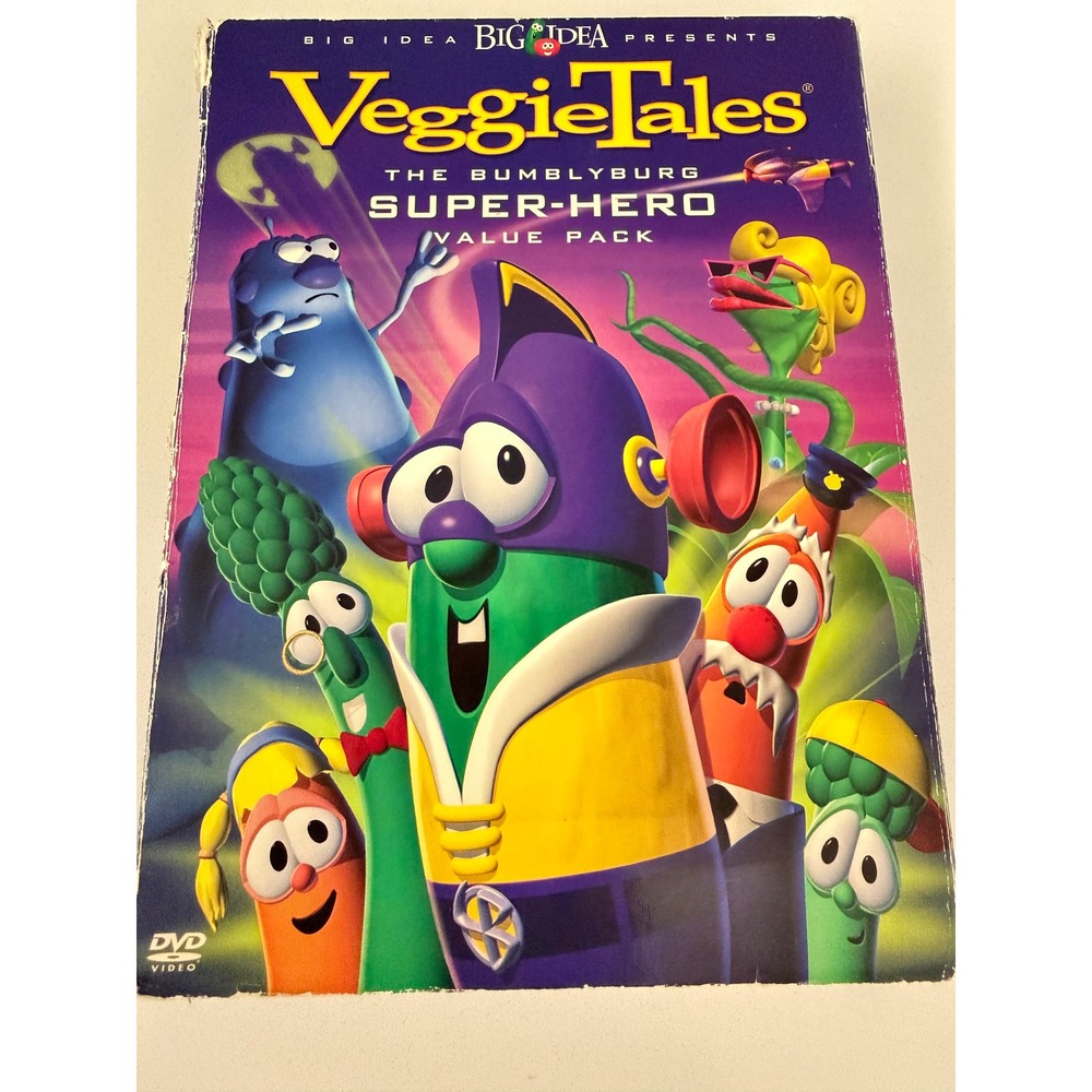 VeggieTales The Bumblyburg Super-Hero Value Pack 4-DVD Set Larry-Boy Big Idea